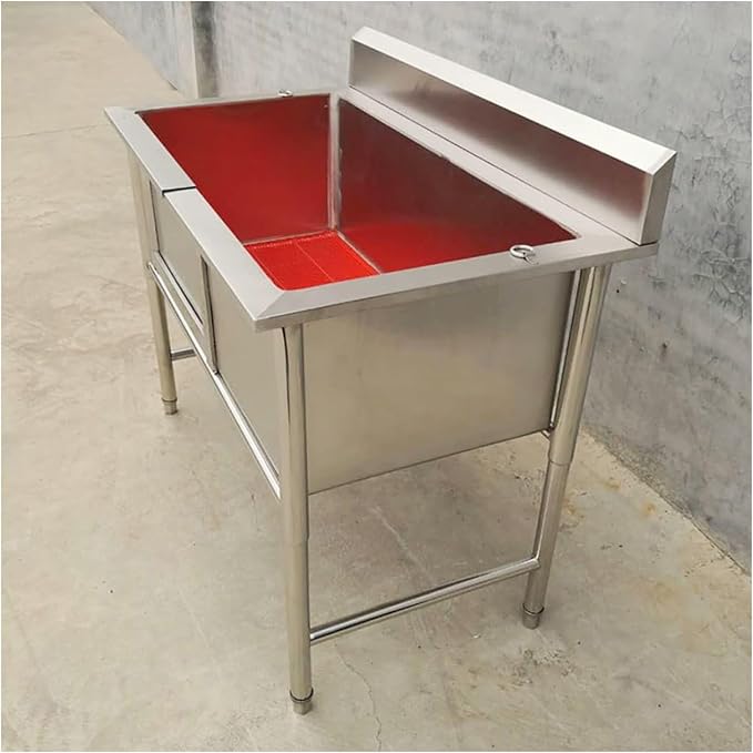 Professional Stainless Steel Pet Bathing Station,Dog Bathtub with Shower Sink,Home Grooming Tub for Large Medium Small Dogs.80cm/31.5in-Width 70cm