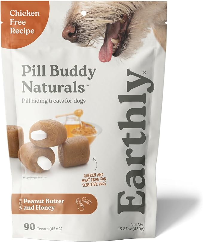 Presidio Earthly Pill Buddy Naturals - Honey Recipe Pill Hiding Treats for Dogs - Make A Perfect Pill Concealing Pocket Or Pouch for Any Size Medication - 90 Servings