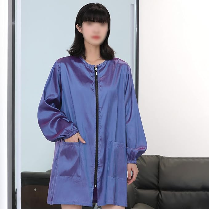Polyester Professional Salon Smock Hair Stylist Jacket | Water-resistant Haircut Cape, Pet Grooming Workwear, Barber Apron