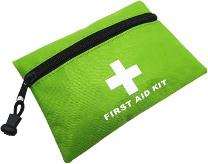 Red Emergency Bag First Aid Small Empty Travel Rescue Pouch First Responder Storage Medicine Pocket Bags for Car Home Office Kitchen Nurse Sport Outdoors Bag Only (Green 16x11cm)