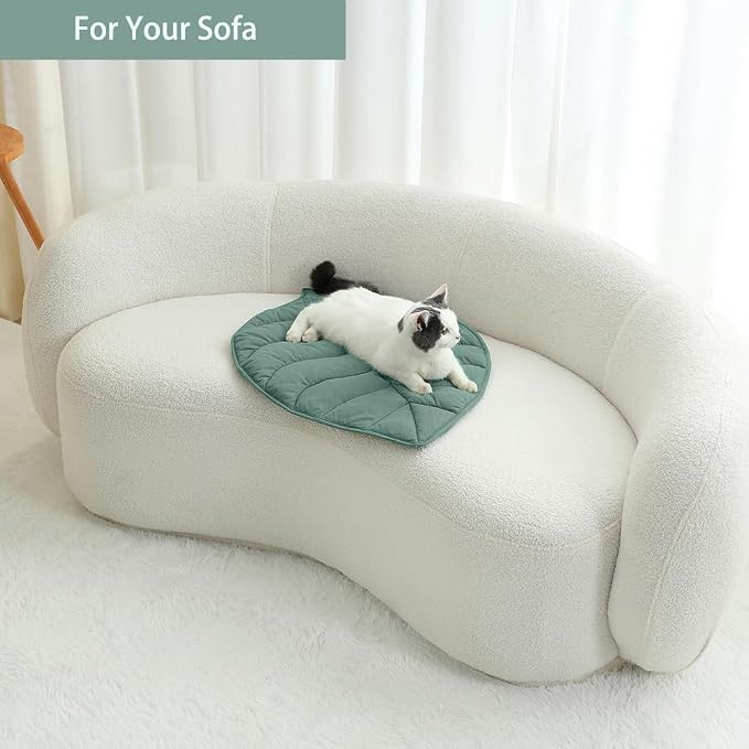 Letalong 30 X 20 Inch Leaf Shaped Cotton Cat Bed Pad, Warming Cat Mat, Pet Warming Pad for Cats, Warmer Mat for Feral and Indoor Cats, 2025 Enlarged and Thickened Leaf Beds