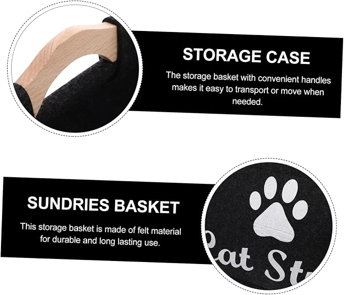 Luxury Felt Storage Box Pet Toy Storage Puppy Toy Basket Bin Sundries Basket Home Decor Elegant Organizer