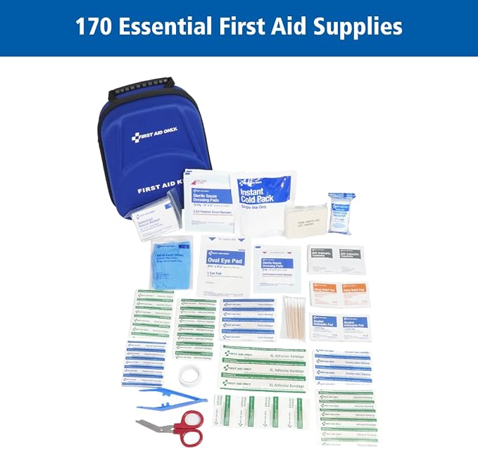 First Aid Only All-Purpose First Aid Kit for Home, Car, Outdoor and Travel (91686)