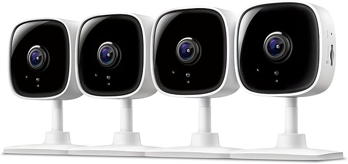 Tapo 1080P Indoor Security Camera, Baby Monitor, Dog Camera, C100(4-Pack)