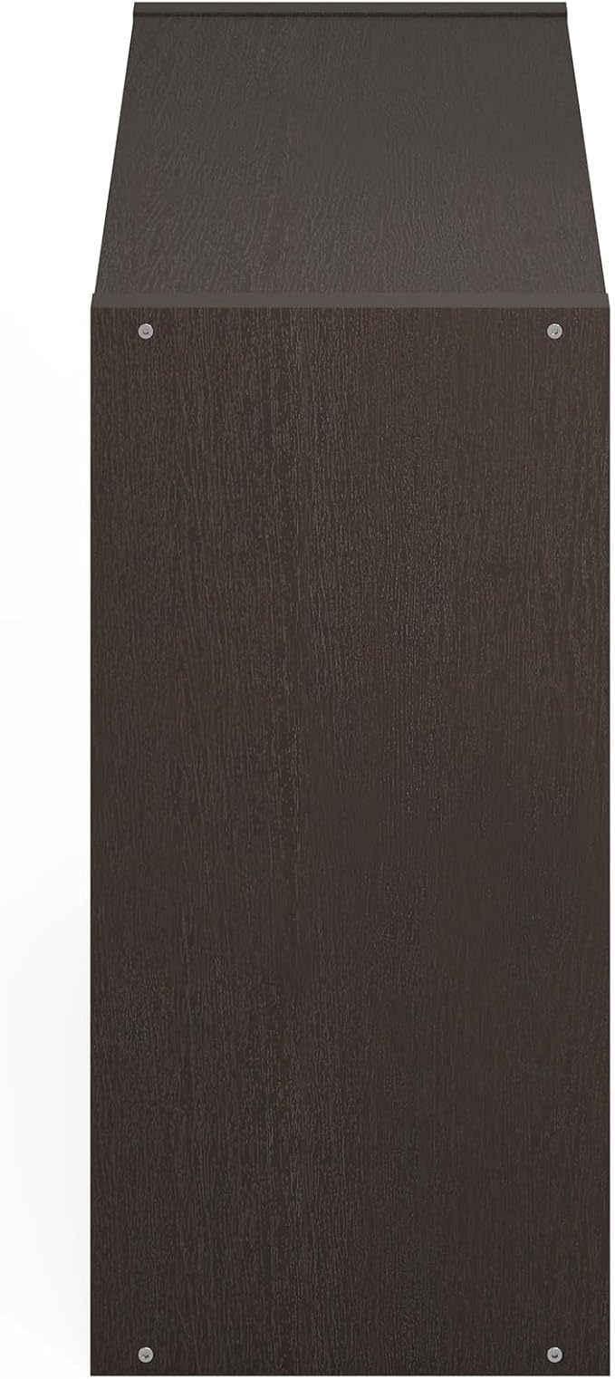 Furinno HERMITE 4-Cube Kitchen Island, Extra Thick Coffee Bar, Dark Oak | Kitchen Storage, Bakers Rack, for Pantry Organizers and Storage, Kitchen Organization