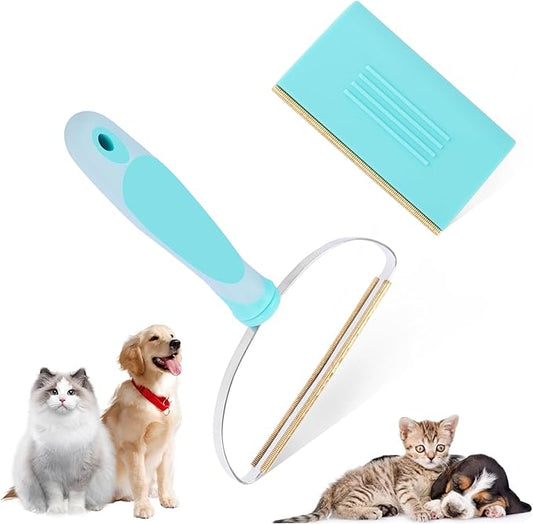 Pet Hair Remover, Cat and Dog Hair Remover Portable Reusable Remover Tool, Carpet Rake, Lint Remover, Two Different Sizes of Removal Tools for Sofas, Carpets, Clothes and Pet Towers, Versatile Usage