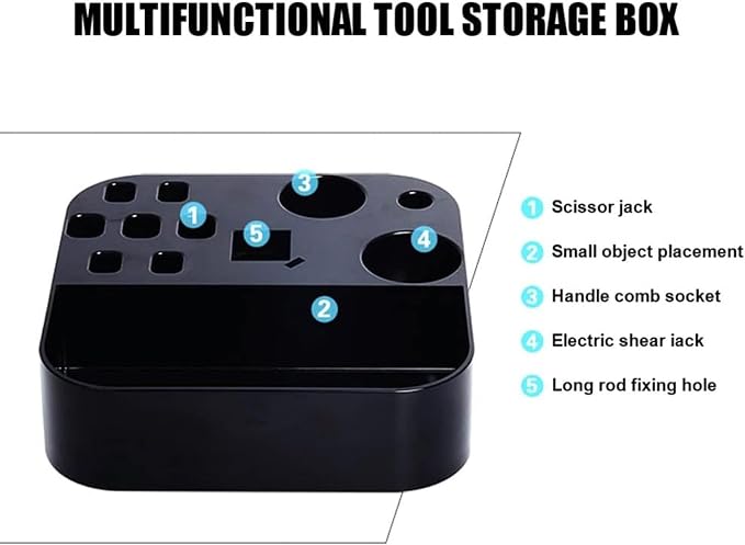 Pet Grooming Tools Storage Box, Hairdresser Shears Rack Scissors Container Haircutting Tool For Hair Salon Stylist, Desktop Organizer Storage Box,b (A)