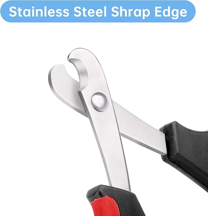 KEUYE Bearded Dragon Nail Clippers,Stainless Steel Bearded Dragon Toe Nail Clippers with Precise Angled Edges (Reddish Black)