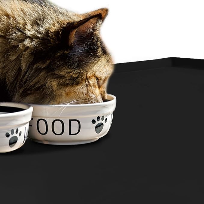 Silicone Dog Food Mat Waterproof Pet Feeding Tray for Medium and Large Dogs