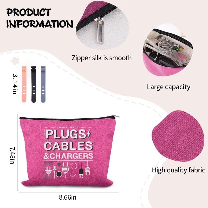 Charging Cable Organizer Bag Pouch Travel Elastic Silicone Cable Strap Cord Organizer Anti Loss Portable Earphone Plug Charger Storage Bags Data Cables Protector Cover Charge Cord Tie Wrap Protection