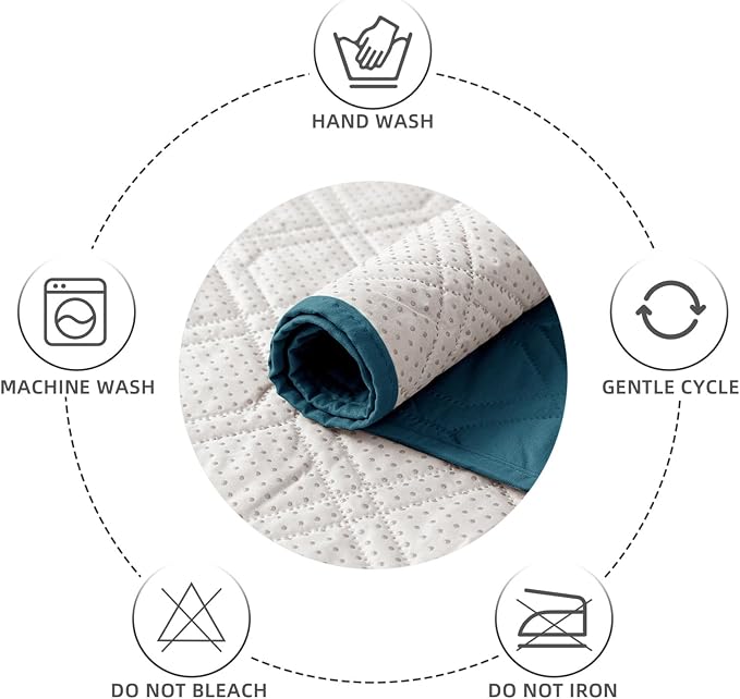 Chair Arm Covers for Living Room Sofa Arm Covers Armrest Slipcover Headrest Covers for Recliner Chair Armrest Cover for Nonslip Furniture Protector Couch Sofa (Deep Teal,1 Seat 3 Piece Set)