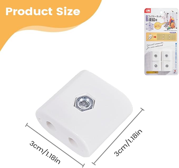 Wire Cube Connectors Multifunction Tight-Fit | Cube Organizer Grid Connectors for Home Dorm Apartment Bedroom Toy Case Animals Crate Closet Organization