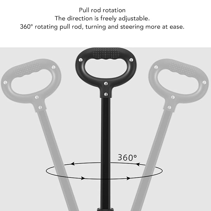 4 Wheel Pet Stroller, Pet Products Stroller Multifunctional Folding Pullable Pet Cart Portable Foldable Travel Jogger for Small Medium Dogs Cats Outdoor Camping Travel (Black)
