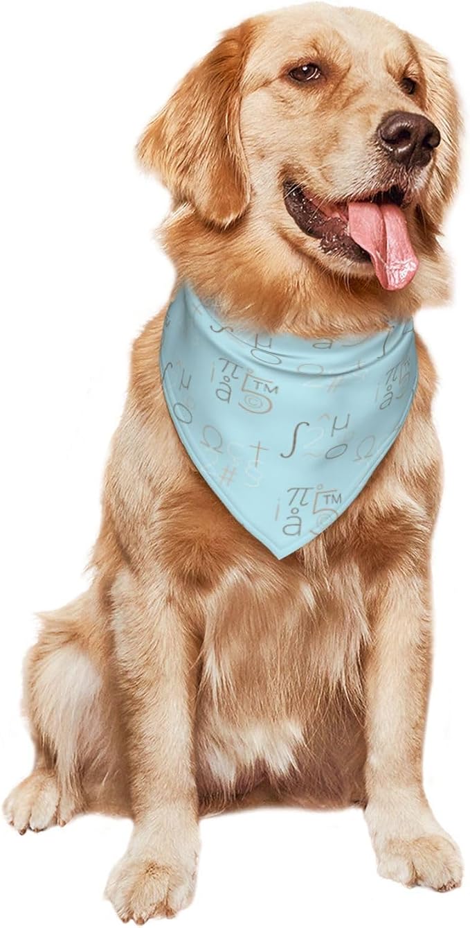 Teacher's Pet Dog Bandana,Funny Bandana Gift,Photo Prop Accessories for Dog Lovers Owner Gift,Triangle Reversible Fall Scarf, Adjustable (Blue)