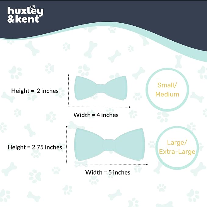 Huxley & Kent Pet Bow Tie for Dogs & Cats, Unity, Large/XLarge | Hook & Loop Attaches to Any Collar, Soft Polyester, Lightweight & Machine Washable, Perfect for Holidays & Photos