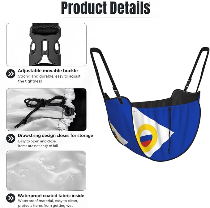 Flag of Chukotka Car Seat Organizer-Backseat Storage Bag for Travel | Waterproof Durable. Holds Snacks Gear Essentials. Fits Most Cars.