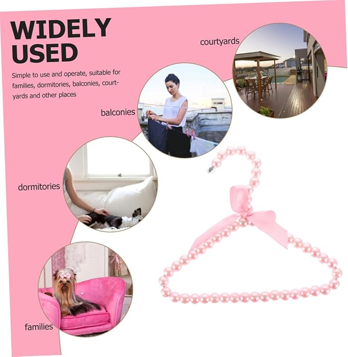 Mini Hanger for Pet Clothing Pearl Hanger Decorative for Dog Portable Pet Garment Rack