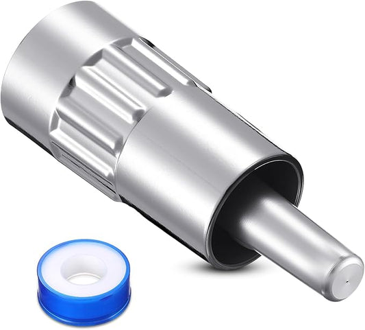 Qinyoung 1 Pack Automatic Dog Faucet Waterers, 3/4" Lick-Activated Dog Water Fountain Hose Spigot Attachment with Anti-Leak Tape for Dogs, Livestock