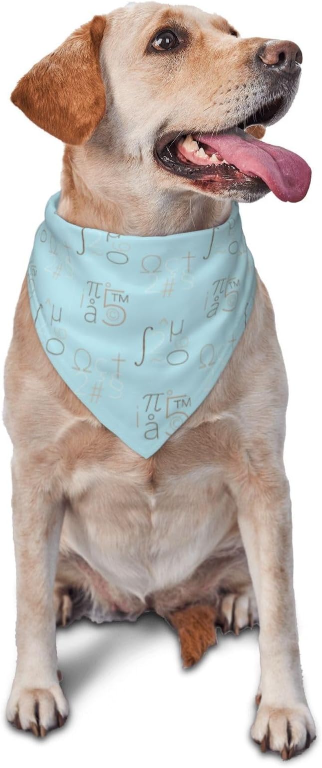 Teacher's Pet Dog Bandana,Funny Bandana Gift,Photo Prop Accessories for Dog Lovers Owner Gift,Triangle Reversible Fall Scarf, Adjustable (Blue)