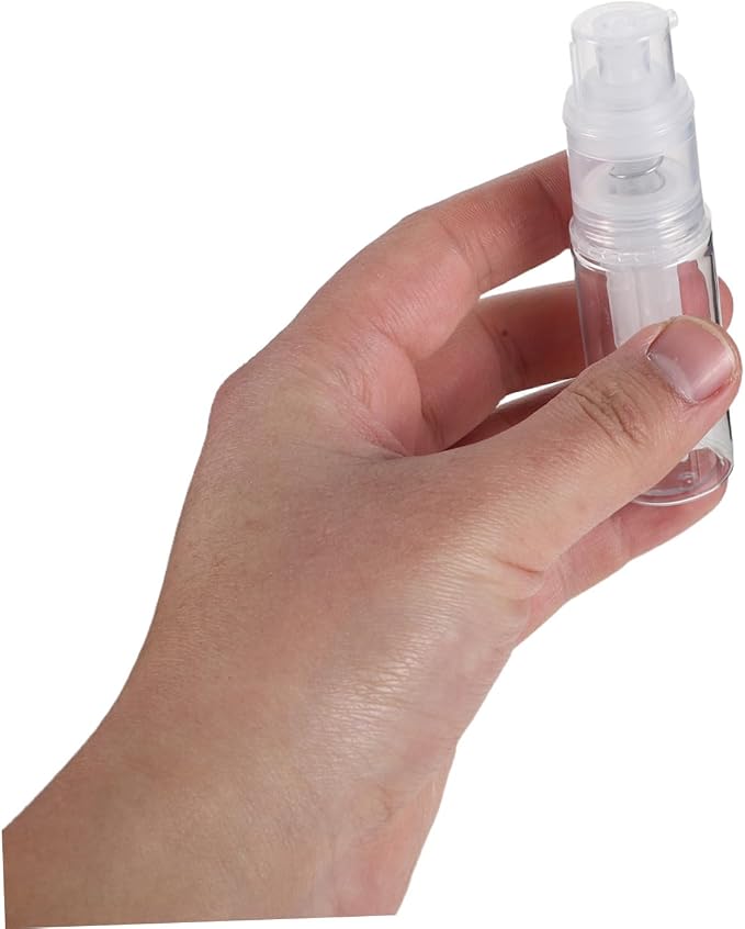 Powder White Spray 3pcs 18ml 14ml Bottle Refillable Portable 25ml | Pet Body with Pp Nozzle, Precise Dispensing Control, Compact 11.00cm 9.50cm 8.80cm Sizes for Barber Shop Use
