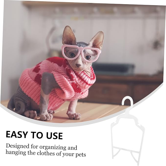 iplusmile 10pcs PP Pet Apparel Hangers for Dogs Compact Lightweight Dog Clothes Storage Organizers Sturdy Non Deformable Pet Supplies Holders