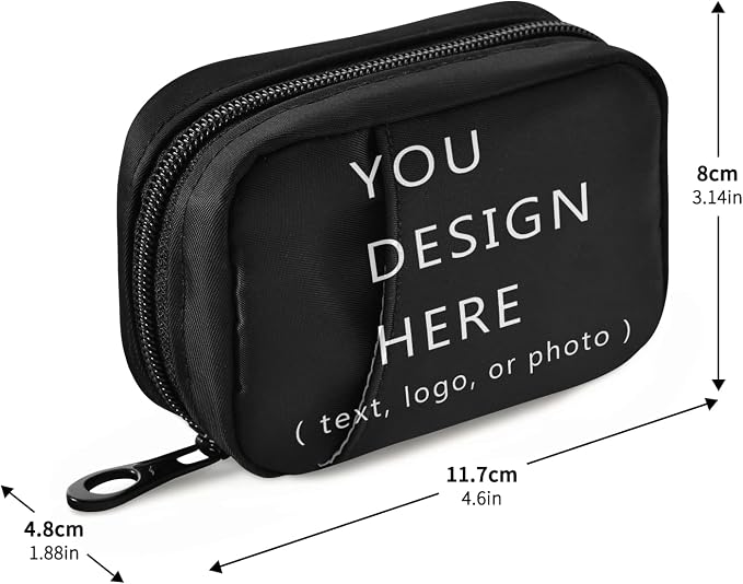 Custom Pill Box 7 Day Customizable Personalized Pill Case Travel Pill Organizer Bag with Zipper Portable Weekly Case Compact Size for Vitamin Supplement Holder…