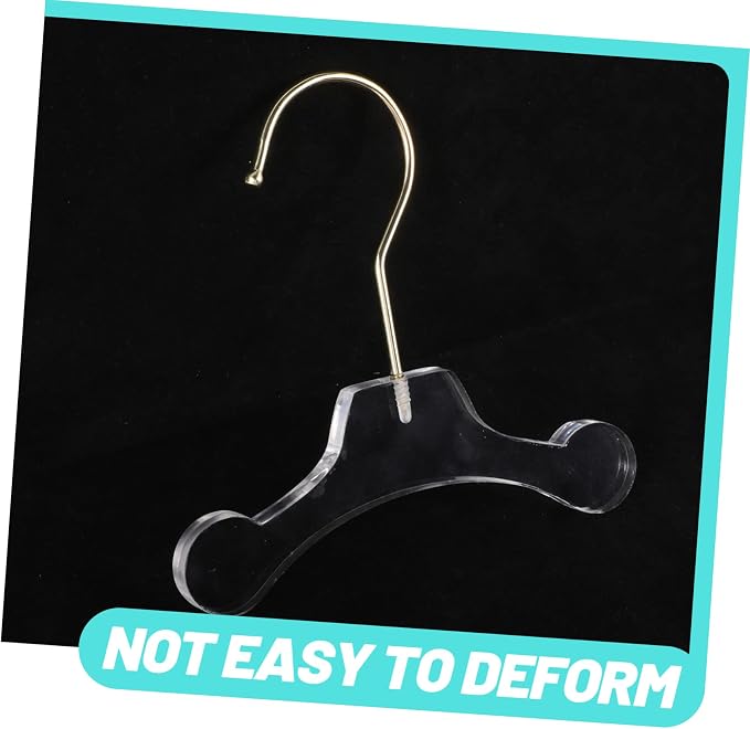 GANAZONO 2pcs Acrylic Pet Clothes Rack Hangers Dog Cat Apparel Organizers Non-Skid Design for Easy Hanging for Pet Coat Storage Convenient Accessories