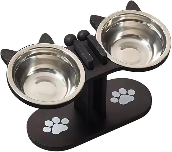 Pet Food Bowl Water Dispenser Adjustable Stand Elevated Feeder Bowl for Dry Food Treats Watering Feeding Device Dog Water