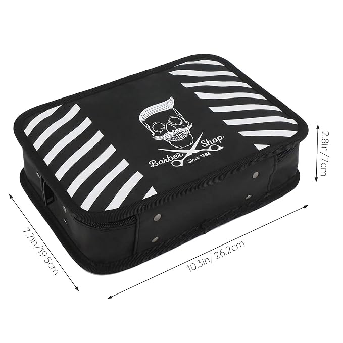Segbeauty Barber Carrying Case, Stylist Tool Storage Bag for Clippers Scissor Clips Trimmer Grooming Kit, Hair Styling Accessories Organizer, Portable Travel Professional Hair Salon Equipment