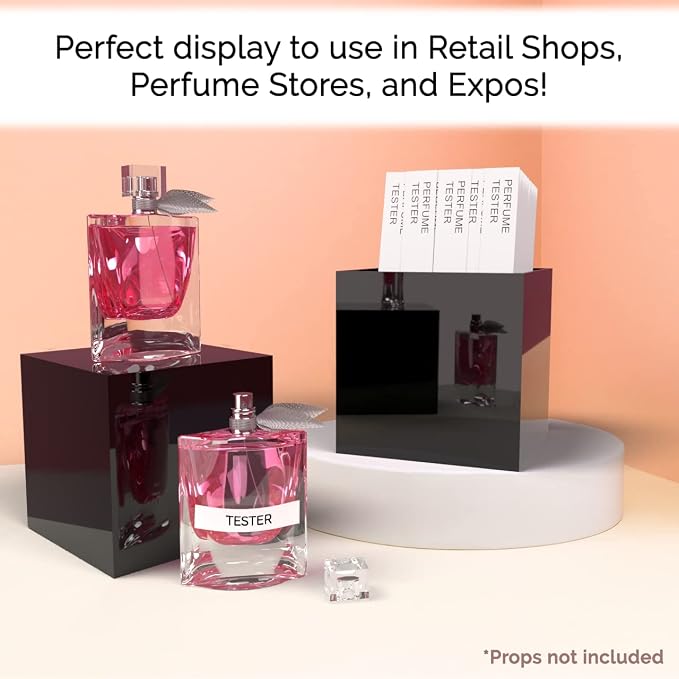 6 Pack 5 Inch Acrylic Display Riser Box Black Square Retail Product Riser One Open Side No Lid Preassembled Merchandise Storage Box Flippable Cubby for Expos and Tradeshows by Marketing Holders