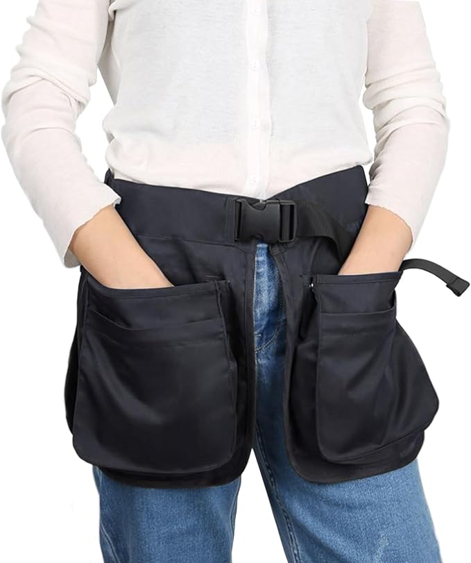 Multi-pocket Waist Belt Tool Apron Bag for Men/Women, Adjustable Belt Apron for Pet Trainer, Garden Tools Organizer, Waiter, Hair Stylist