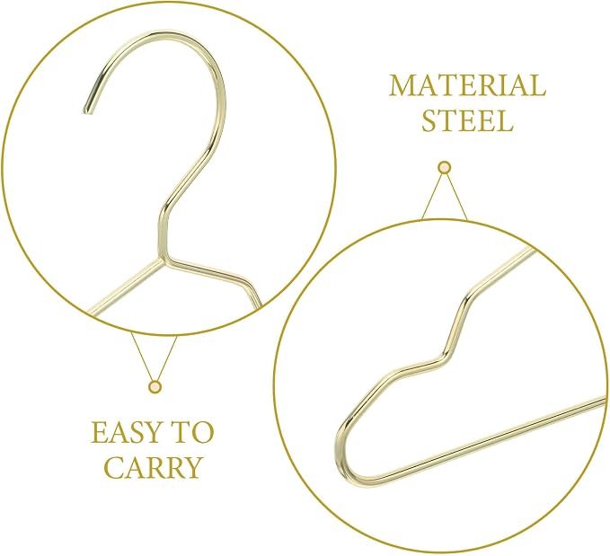 10PCS Metal Pet Clothes Hangers - Mini Grooved Hangers - Closet Organizer Rack for Small Dog Cat Apparel Outfits Drying Storage Nursery and Grooming Salon 15cm/5.9''