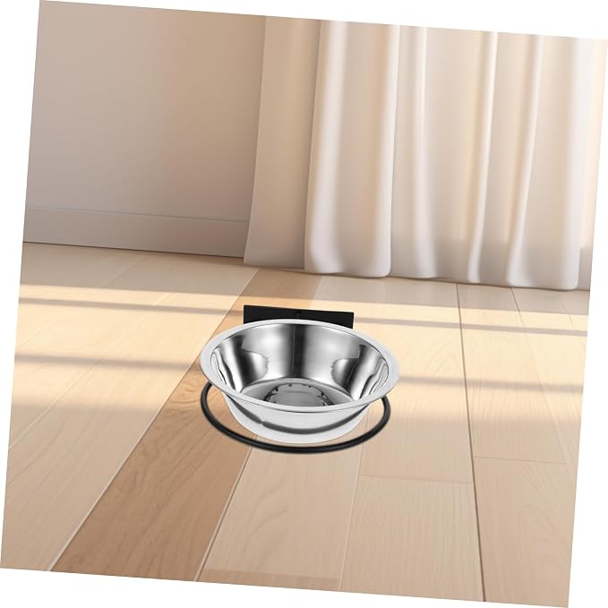 Toddmomy Elevated Wall-Mounted Dog and Cat Feeder Stainless Steel Bowls Space-Saving Design for Comfortable Mealtime Versatile Pet Feeding Station for Pets