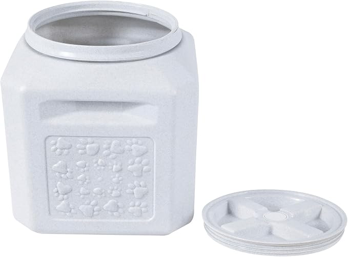 Vittles Vault Vittles Vault Pawprint Food Storage Container + Scoop, 25lbs | BPA Free Plastic, Sealed Airtight for Kibble, Bird Seed, Oatmeal and More; Includes Scoop, Made in USA