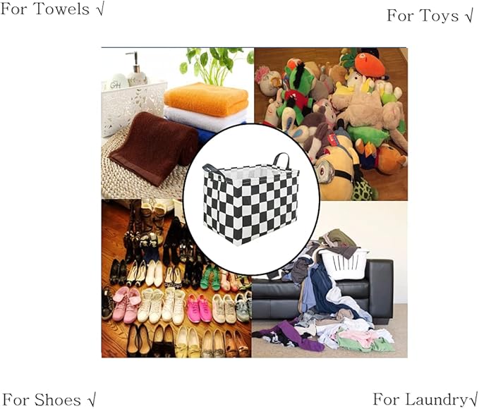 MAIZMZ Rectangular Storage Basket Collapsible Organizer Bin Waterproof Toy Box for Organizing Home/Dorm/Kitchen/Pet/Office/Closet/Shelf/Gift Baskets