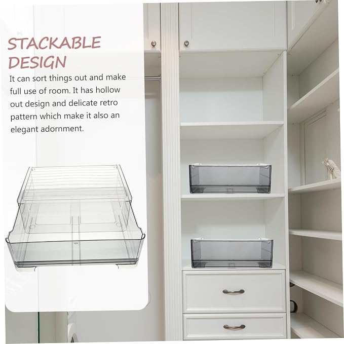 Dresser Organizer for Underwear and Clothing Storage Portable Drawer and Closet Organizer Capacity for Bras Socks and Accessories Quartz Gray Design