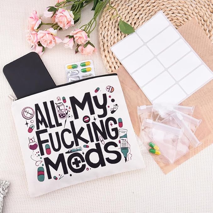 Sisadodo Charging Cable Organizer Travel Bag Toiletry Makeup Cosmetic Bags Medicine Med Toiletry Bag Pouch Diabetic Gifts Bags
