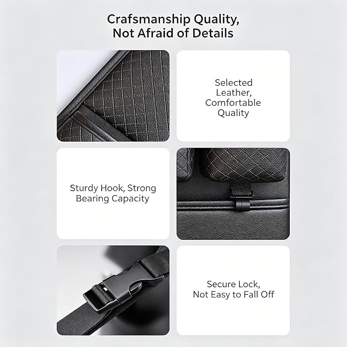 Car Seat Back Organizer For Renault Scenic E-Tech 2024-2026,PU Leather Backseat Storage Bag With Multi-Pockets 4-Point Secure Fit