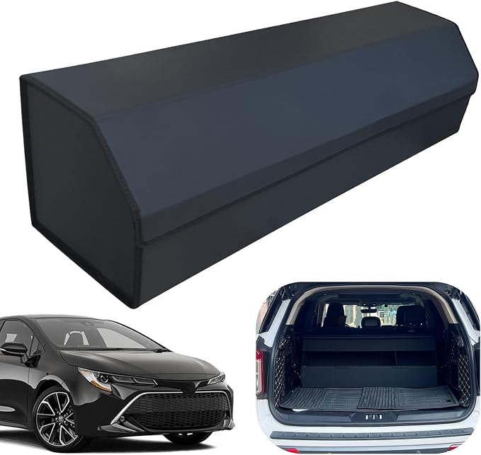Car Trunk Organizer for For Toyota Corolla Hatchback - Custom Fit,Large Space Outdoor Trunk Organizer with Leather,Hook and Loop Fastener,4-Layer Cover,For Toyota Corolla Hatchback 2019-25