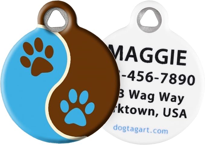 Lupine Pattern Muddy Paws Custom Pet ID Tag for Dogs and Cats (Large) Lupine Brand Matching Tag, Complements Lupine Leash and Collar Patterns, Customizable Dog Tags