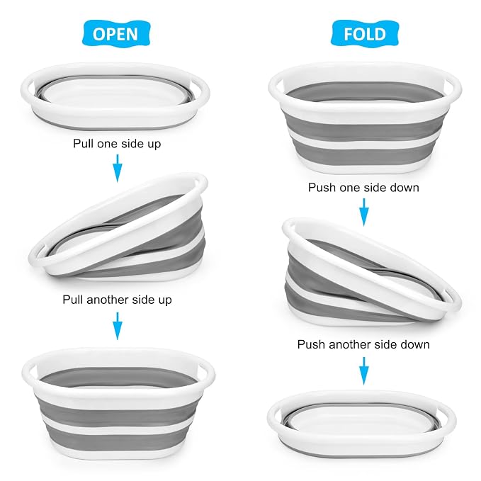 Collapsible Dog Bathtub, Portable Pets Bathing Tub for Puppy Cats, Gray | Foldable Washing Tub, for Small Pets, Multi-Functional, Indoor, Outdoor