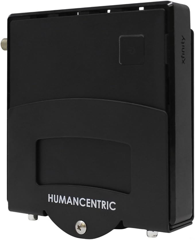 HumanCentric Cable Box & Modem Mount, Adjustable Wall Mount | Small Devices | For small & Narrow Devices, Cable Boxes, Modems, DVD Players, Streaming Media Devices, Mount Behind the TV, Hardware Included