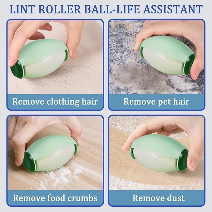 2-Pack Washable Sticky Roller, Pet Hair Remover, Reusable Lint Roller Ball, Portable Home Travel Lint Roller, for Clothes, Sticky Cleaner, Dust Fuzz Fur for Travel Househol