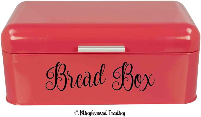 Bread Box 7.5w x 2h Label | Kitchen Organization | Die Cut Vinyl Decal | Black Fancy Font (Sticker Only)