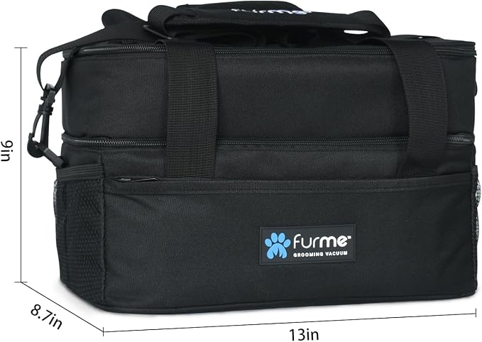 FURME Carrying Case for FM-01 Original Grooming Vacuum Kit - Lightweight Bag with Multiple Compartmans & Pockets, Suitable for Traveling and Storage