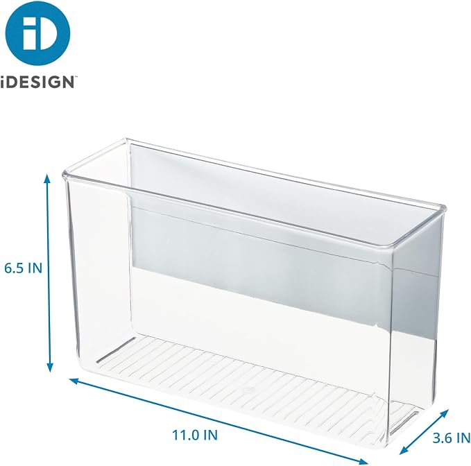 iDesign Magnetic Large Clear Plastic Organizer Bins | Laundry Room Storage