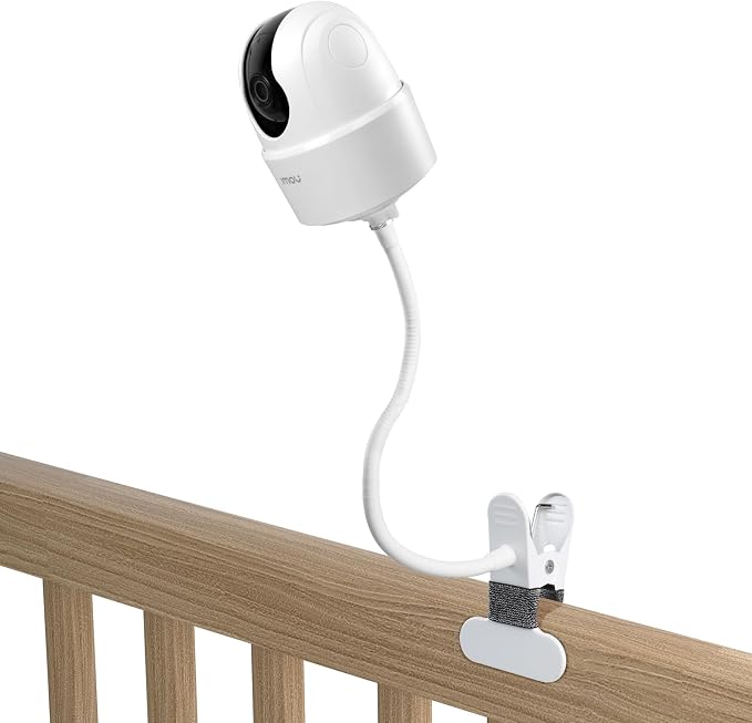 HOLACA Camera Clamp Mount for Imou 2K WiFi Security Camera Indoor Pet Dog Baby Camera and Other Standard 1/4 Threaded Hole Cameras for Crib Nursery Pillars (Clamp)