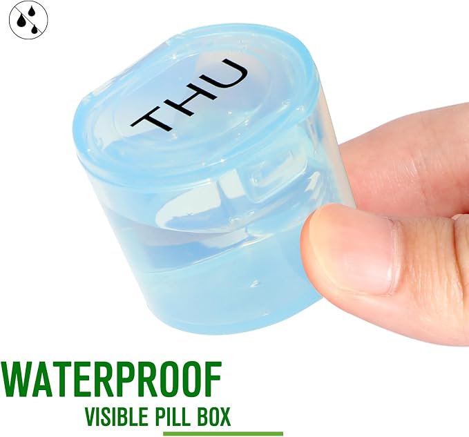 NatureTouch Weekly Pill Organizer, BPA Free Medicine Organizer Rainbow 7 Day Pill Box, Daily Portable Pill Conatainer for Pills/Vitamin/Fish Oil/Supplements [Lastest Version],Purple