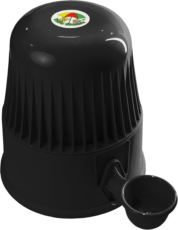 Pet Water Dispenser for Dogs and Cats, 67.6 oz – Gravity-Fed Water Bowl for Clean Drinking, Prevents Wet Fur, BPA-Free Polypropylene, (Opaque Black)