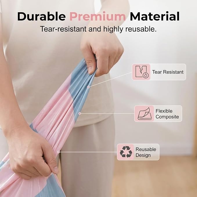 No‑Pump Vacuum Storage Bags, 2026 New Extra Large Space Saver Bag, Press & Seal Reusable Space Saver Bags, No Pump Needed, for Jumbo Clothes Bedding,Comforters,Off‑Season Gear (2, 100x80x30cm)